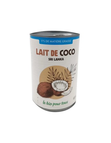 Lait de Coco -Le Bio pour tous- 400ml