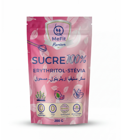 Erythritol/stévia en poudre 200g Merci fit