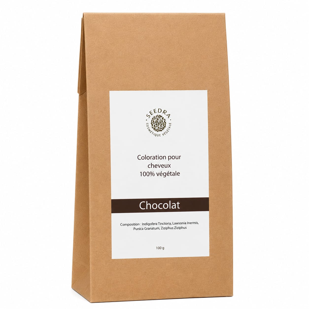 coloration végétale chocolat 100g seedra
