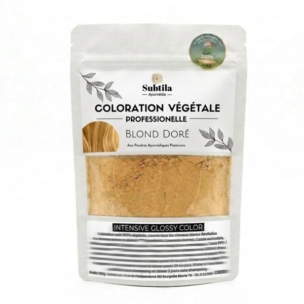 coloration végétale 100% naturelle bond doré