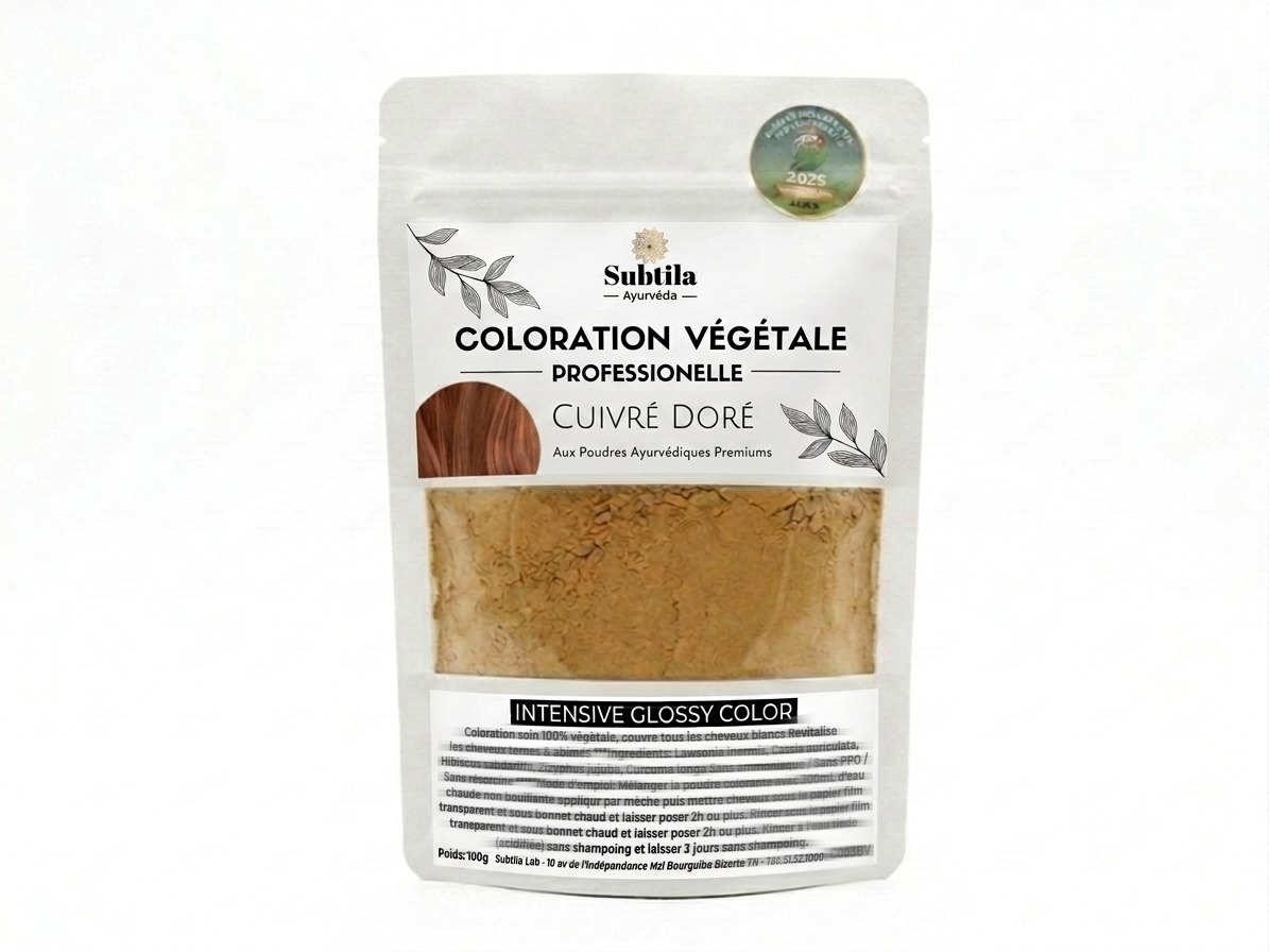 coloration végétale cuivré doré 100g subtila